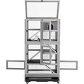 Large Ferret Cage with 5 Levels Wooden Chinchilla Cage with Wheels Multi-Level with Ramp Hideout Pull-Out Tr