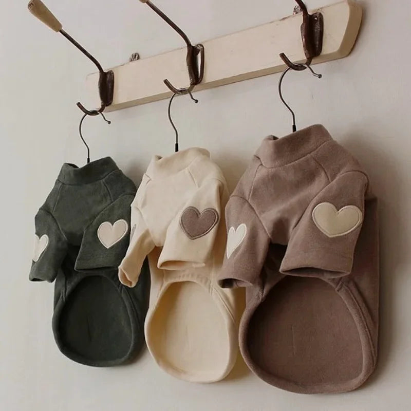 Love Winter Warm Pet Dog Clothes Hoodie Cat Pet Warm Clothes Designer Puppy Clothing