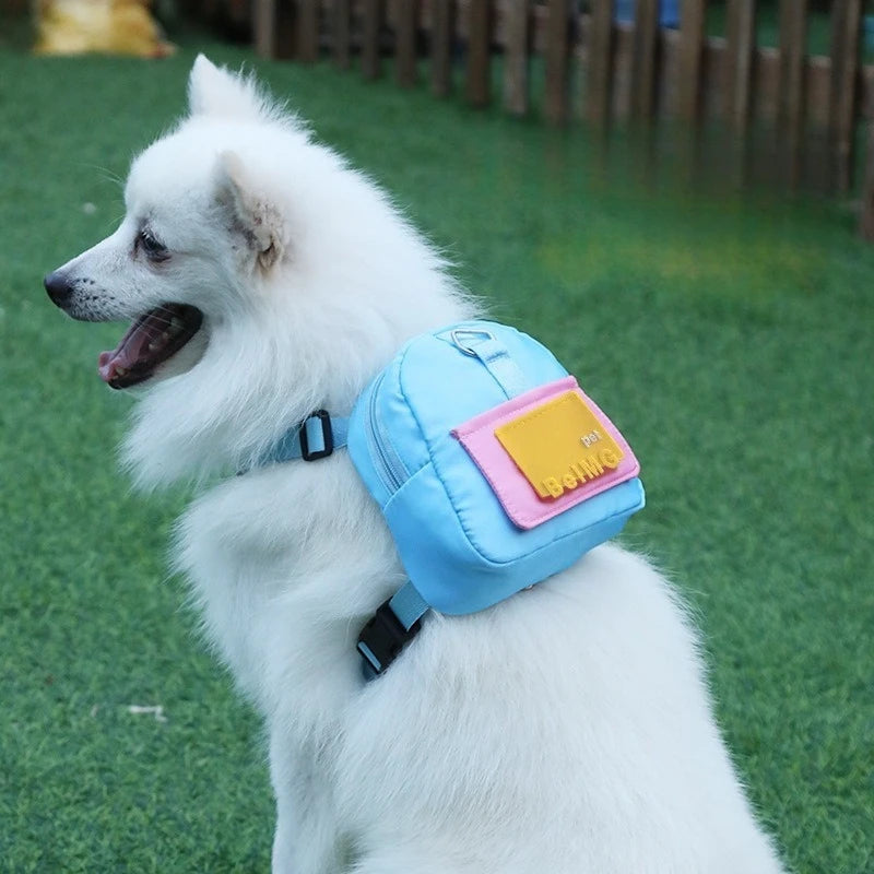 Pet Self-backpack Cartoon Dog Chest Small Schoolbag