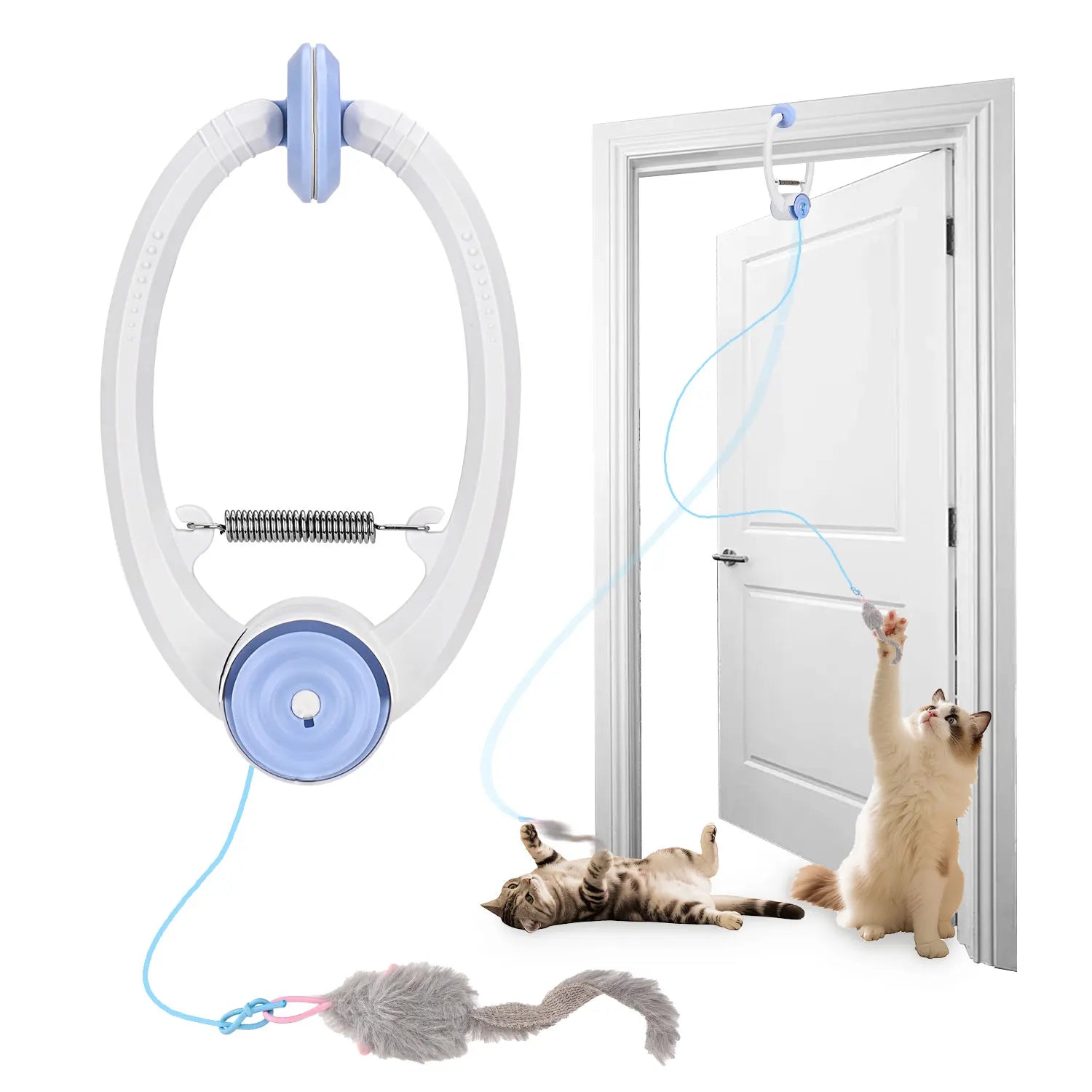Electric Door Hanging Cat Toy Interactive Cat Toy USB Rechargeable Self Play Toy Retractable
