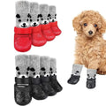 Autumn Winter Socks Waterproof Cats Dogs Rubber Socks Non-slip Dog Rain Snow Boots  Warm Socks