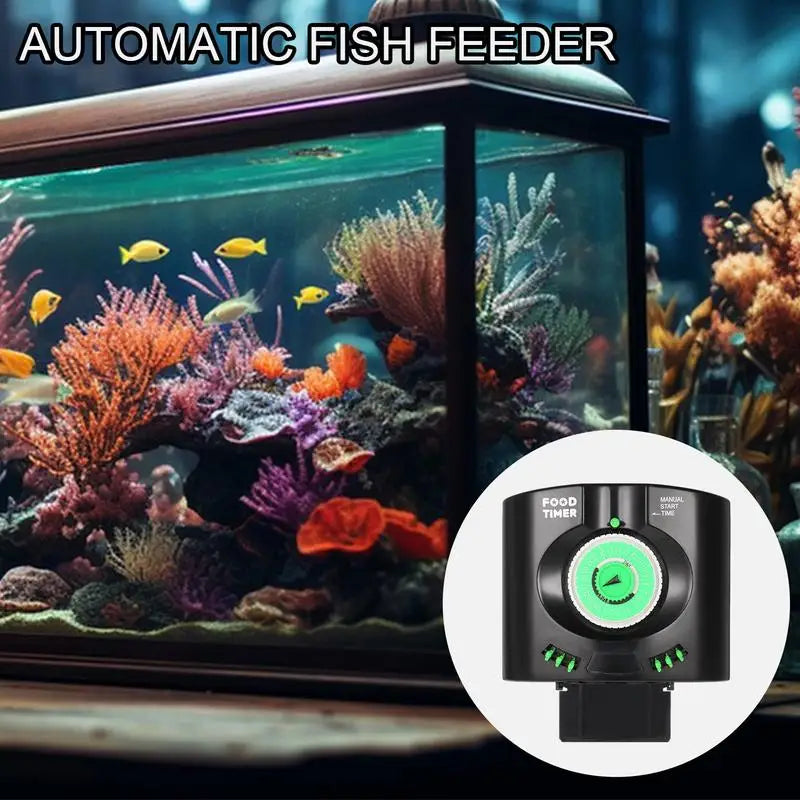 Aquarium Auto Feeder Fish Food Dispenser With Timer Firmly Fixed Electric Auto Fish Feeder