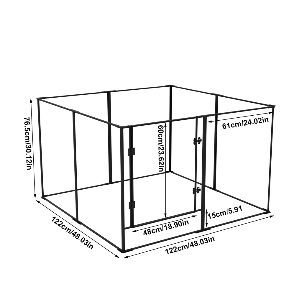 8 Panels Clear Acrylic Dog Playpen Pet Puppy Playpen for Guinea Pig Rabbits Small Animals Whelping Pen Box Exercise Fence