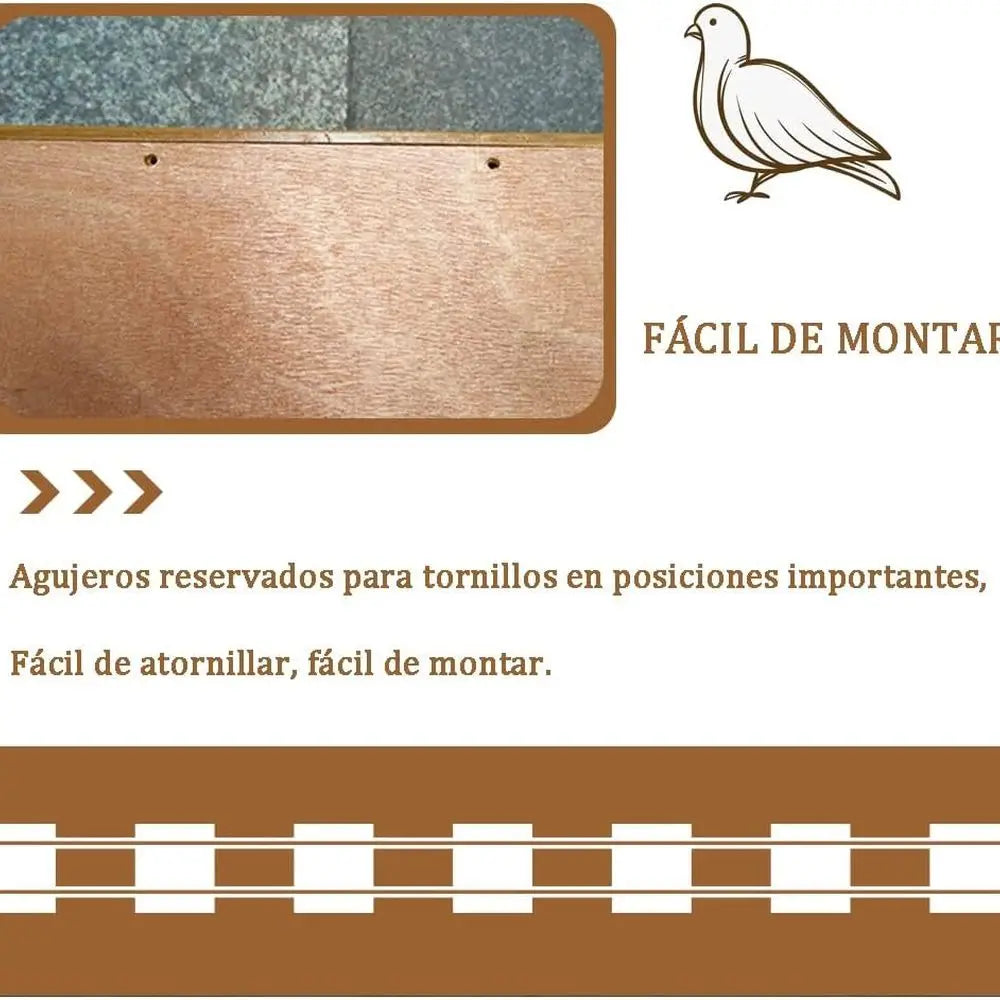 Bamboo Aviary with Pigeon Cage, Removable Drawer for Easy Cleaning, and Adjustable Breeding Compartments