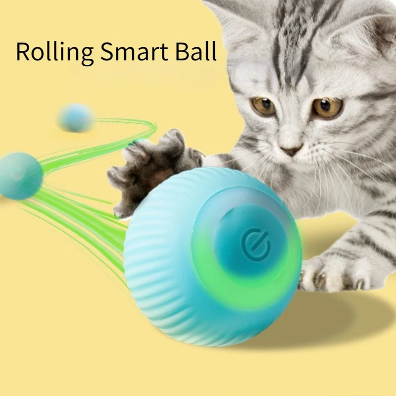 Smart Cat Toys Automatic Rolling Ball Electric Cat Toys Interactive for Cats Training Self-moving