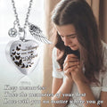 Angel Heart Wings Ashes Keepsake Cremation Memorial Urn Necklace For Gift