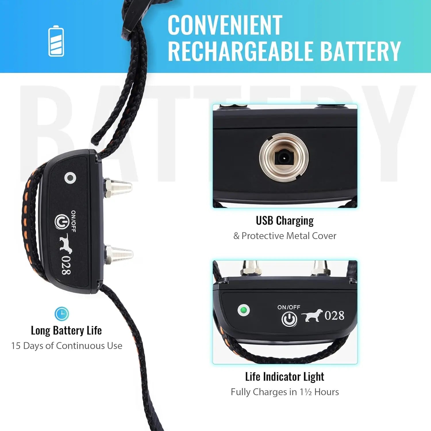 Wireless Pet Barrier with Adjustable Range, Electric Dog Fence Transmitter & Rechargeable Training Collar