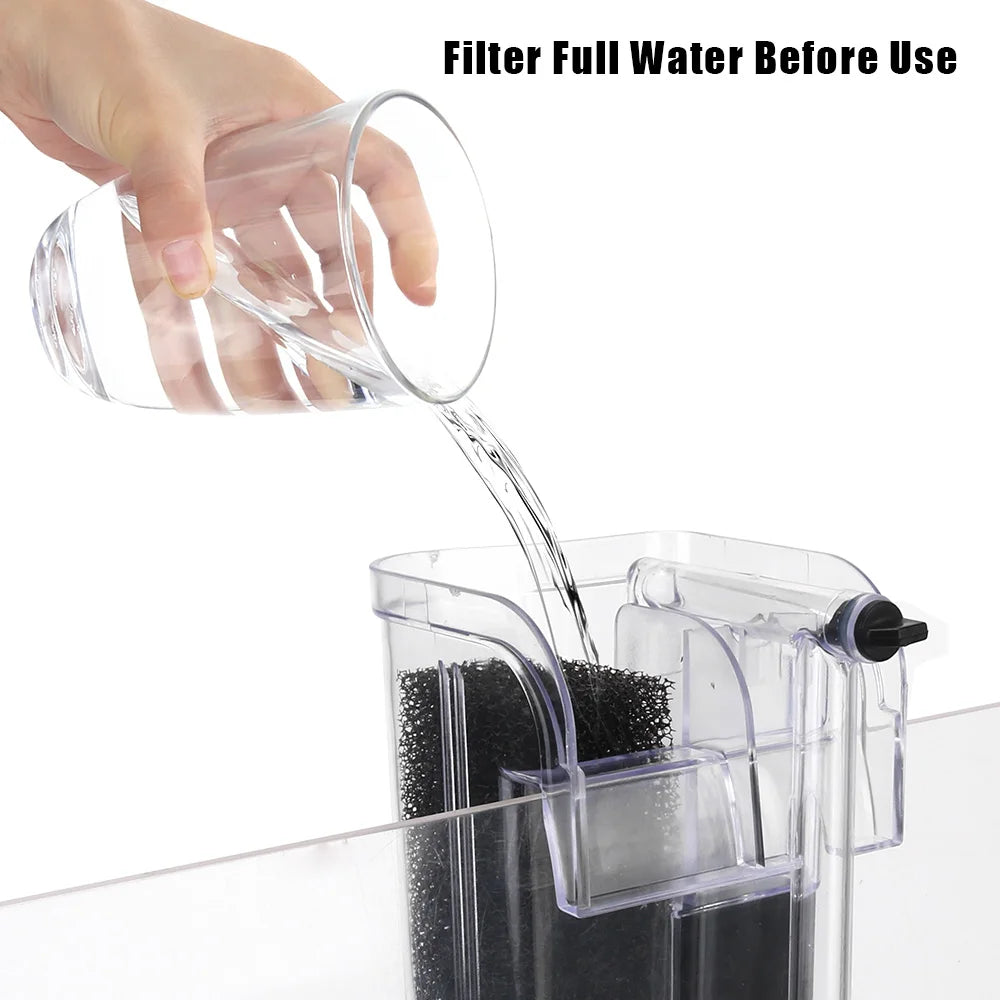 Water Pumps External Hang Up Filter Oxygen Submersible Water Purifier Mini Aquarium Filter