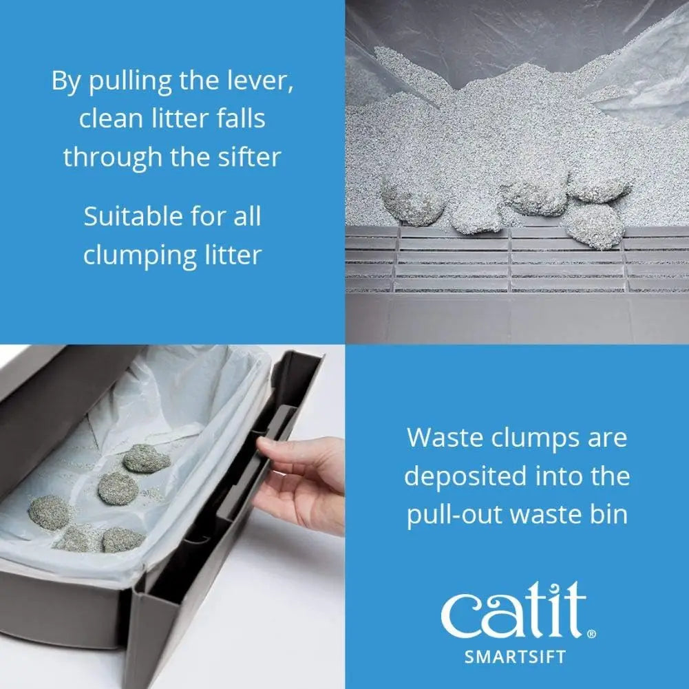Automatic Sifting Cat Litter Box with Odor Filter, Easy Monitoring & Quiet Operation