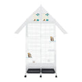 65-inch Bird Cage Large Parrot Cage Birdcage Portable Pet Cages with 6 Universal Wheels & Storage Top,for Lovebirds Cockatiels