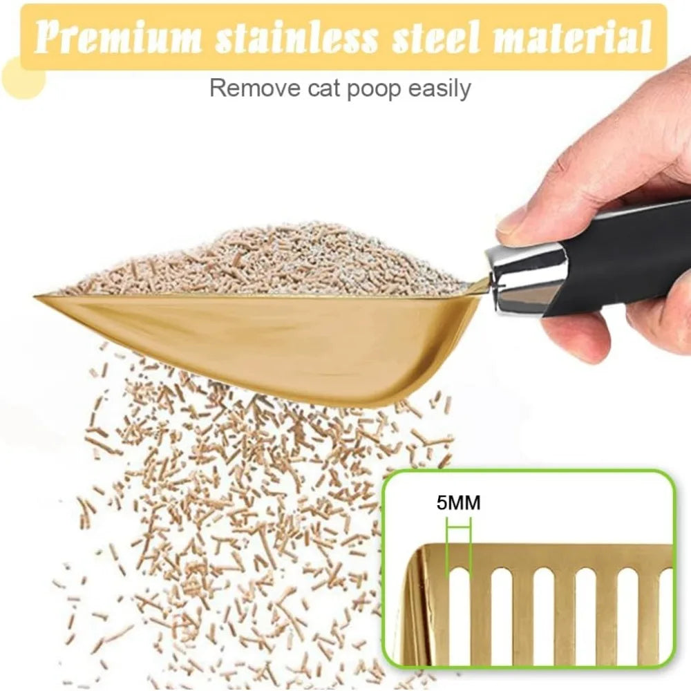 Stainless Steel Cat Litter Scoop Easy to Clean - Suitable for Cat Litter