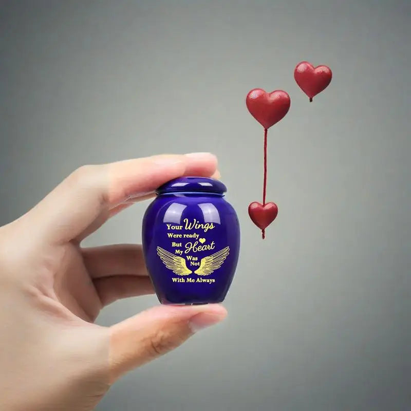 Set of 4 Small Urns for Human Ashes Keepsakes Cremation Ceramic Mini Urns for Human and Pet