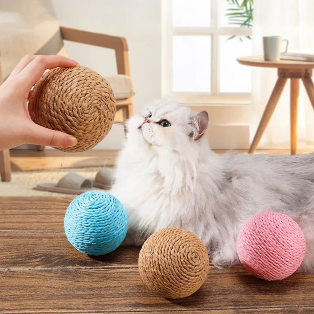 Interactive Toy For Kitten Teeth Cleaning Anti Bite 10CM Super Big Cat Ball Sounding