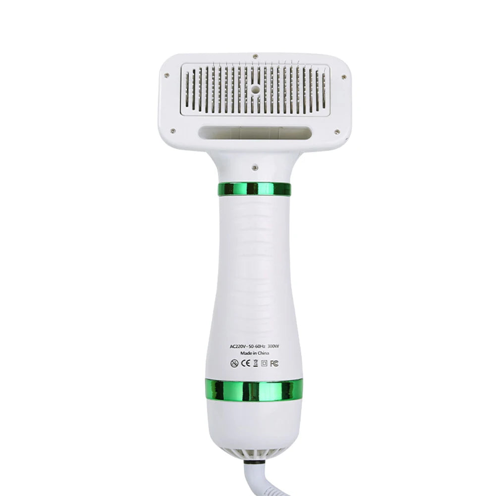 2 in 1 Dog Hair Dryer Comb Portable Pet Blow Dryer Comb Adjustable Temperature Cat Grooming Brush