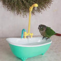 Parrot Automatic Intelligent Bath Bird Shower Bathtub Supplies Blue Cute Plastic Cage Accessories