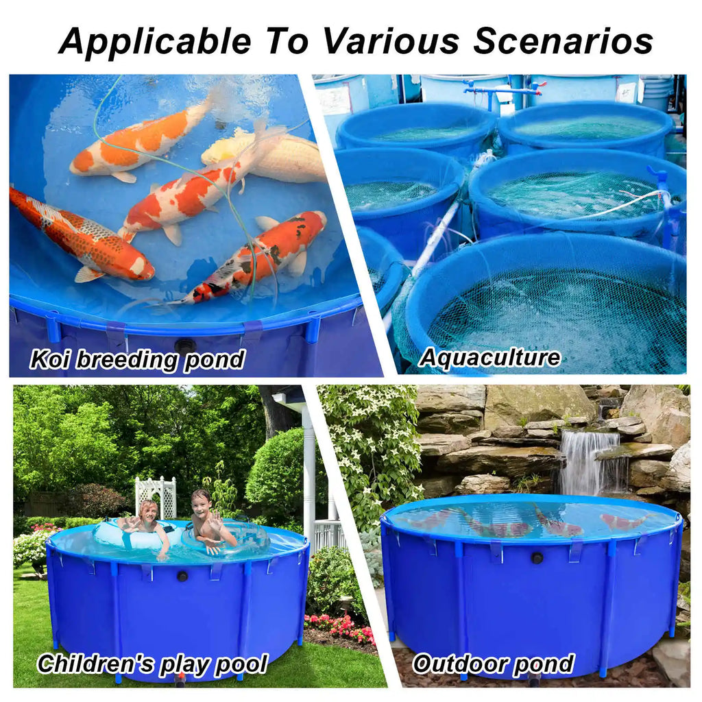 Outdoor Fish Tank Thickened Pool Pond Framed Swimming Pools, Fish Shrimp Breeding Irrigation Storage Holding Tank
