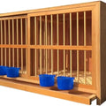 Bamboo Aviary with Pigeon Cage, Removable Drawer for Easy Cleaning, and Adjustable Breeding Compartments