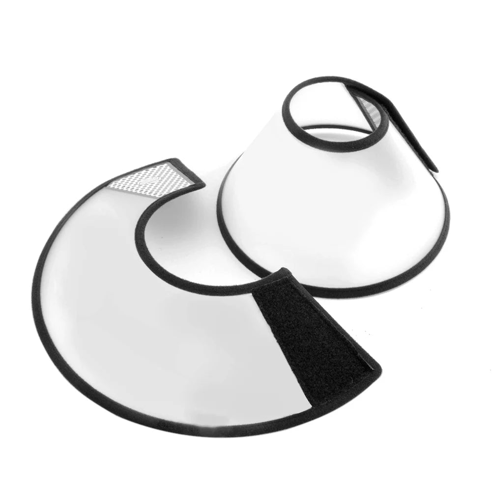 Plastic Cone Collar Transparent Recovery E-Collar Anti-Bite Lick Small Medium Large Dog