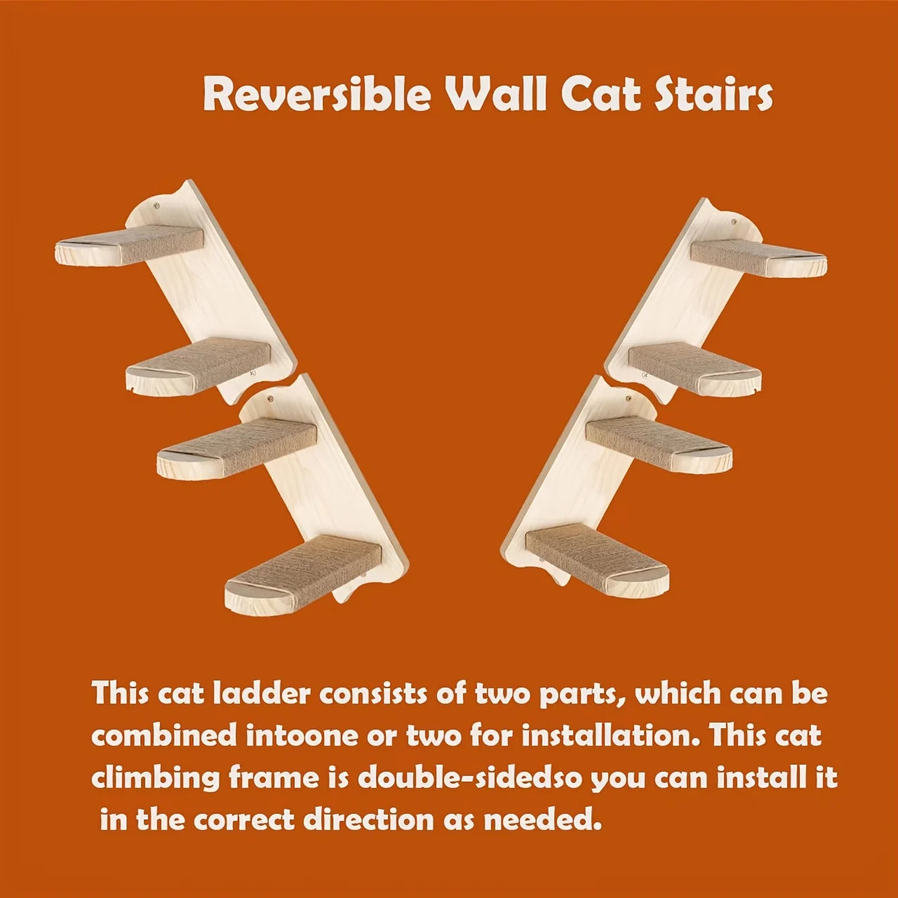 Wooden cat climbing frame, cat stairs, DIY assembly,