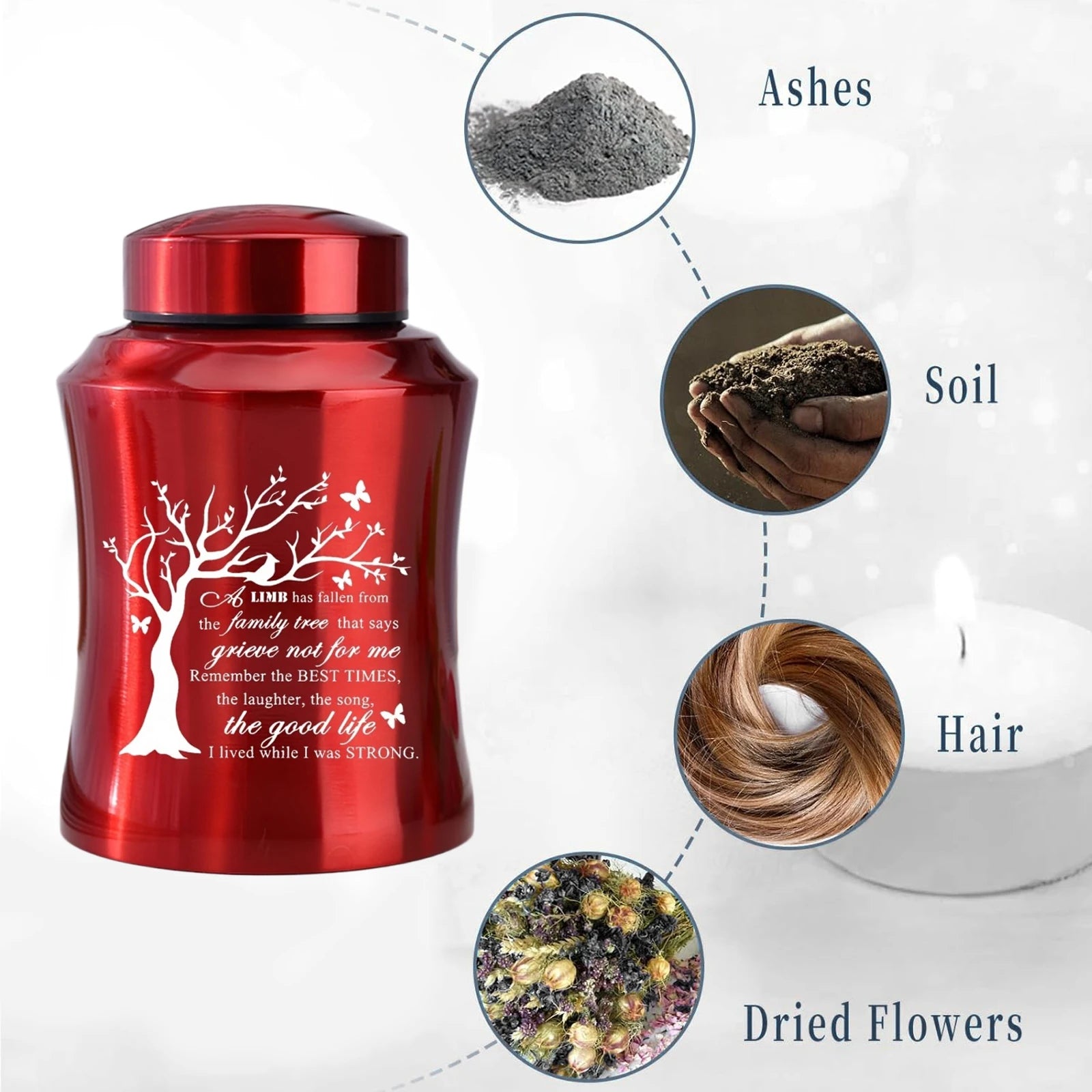 Tree of Life Cremation Urns Pet Ashes - Decorative Burial Urn for Ashes Dogs Cats