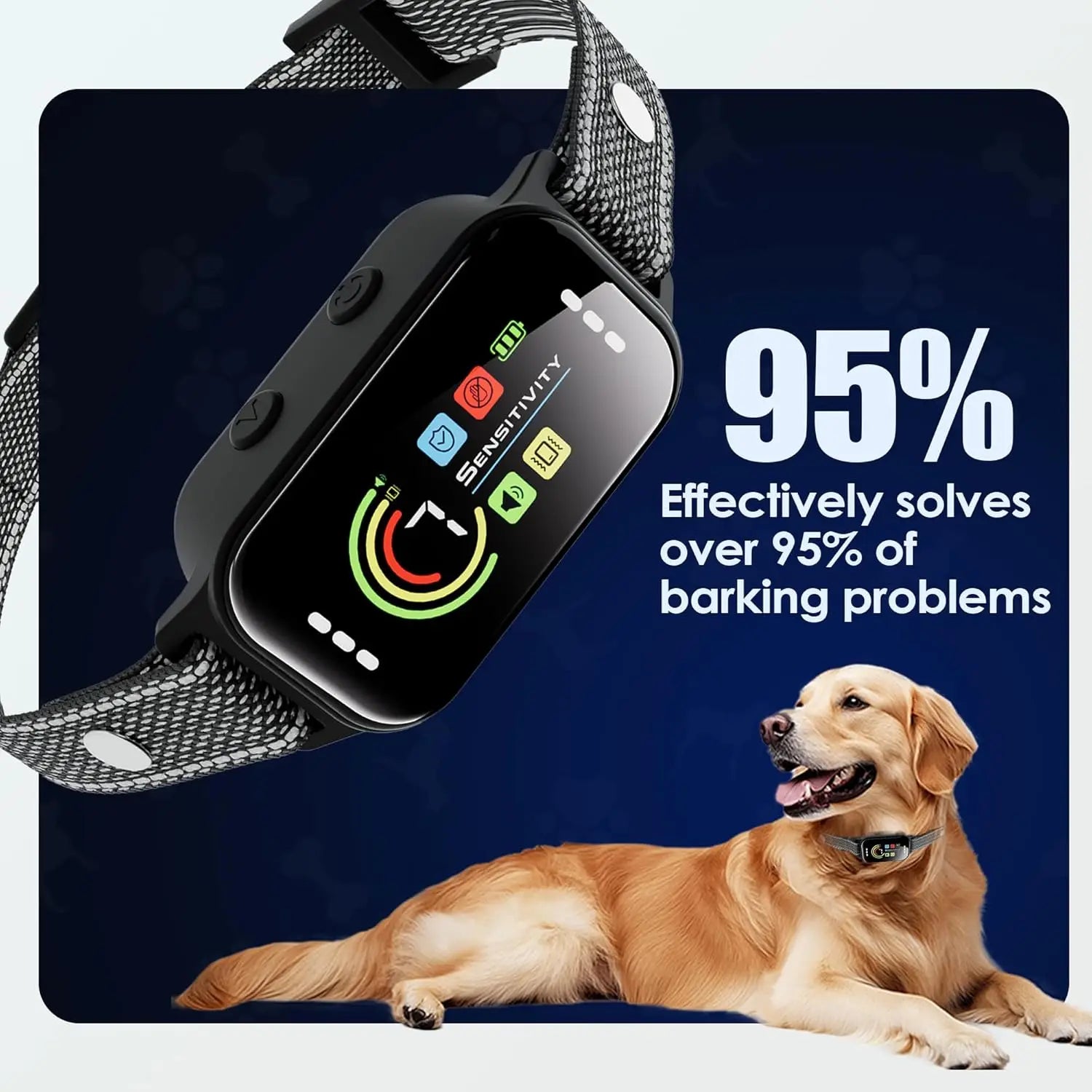 2 Pack Dog Bark Collar with 7 Sensitivity Levels & 5 Training Modes for Dogs 8-120lbs, Waterproof