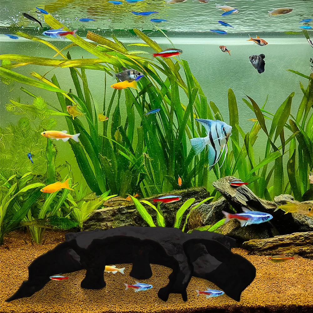Fish Tank Underground Tunnel Cave 3D Printed Natural Curve Shelter Hide Houses Breeding Hideout Ornaments