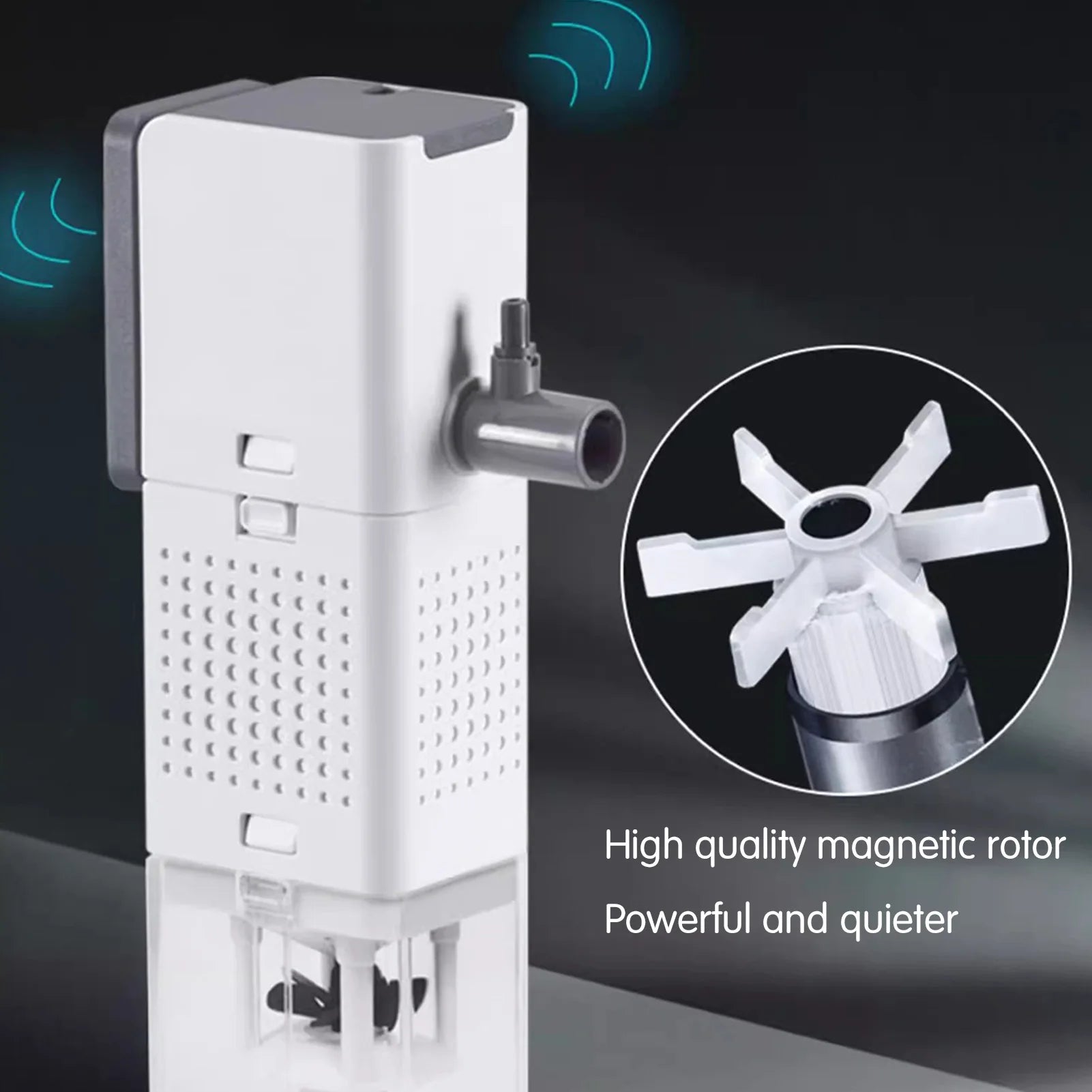 Hang-on-Back Aquarium Filter Quiet Water Pump Submersible Aquarium Filter