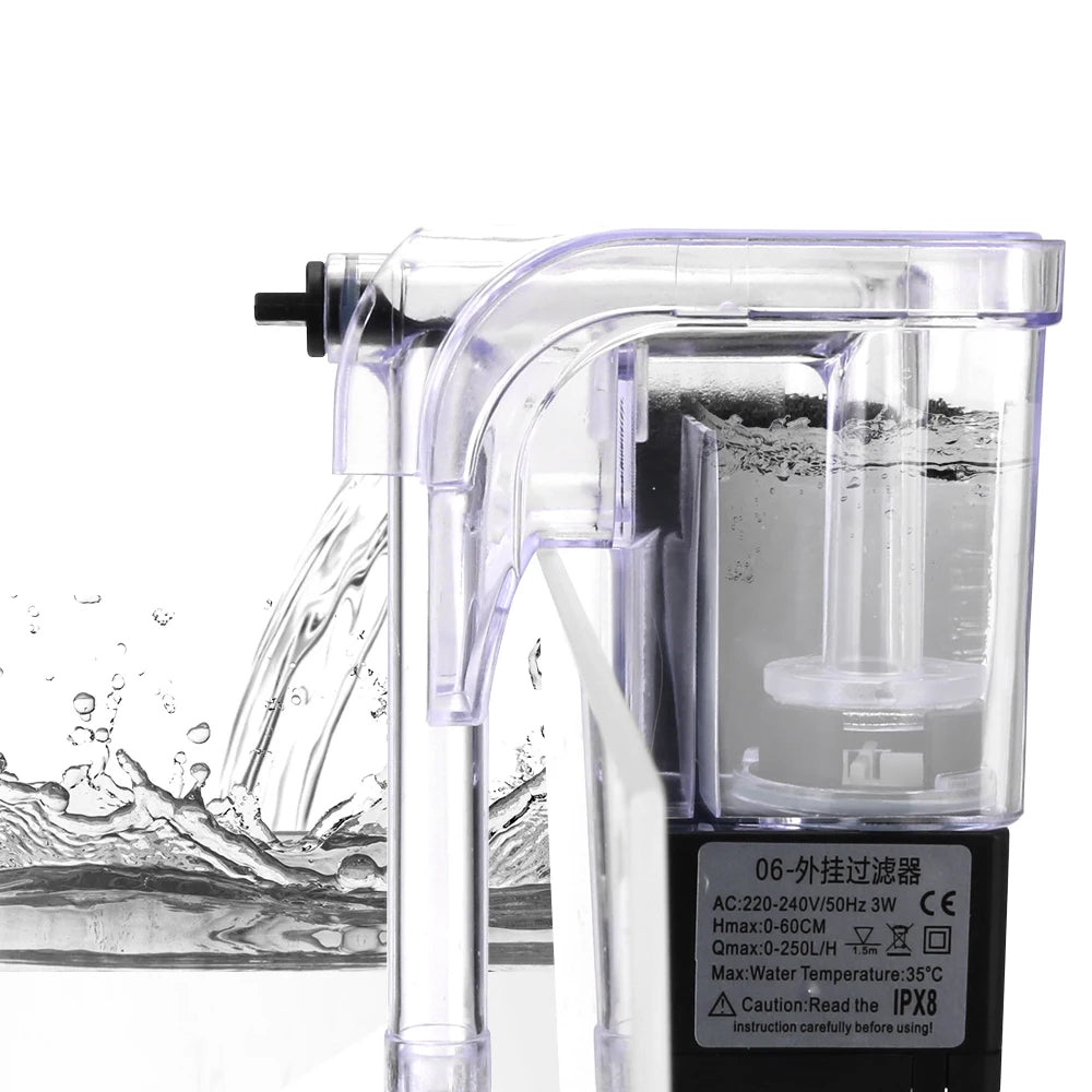 Water Pumps External Hang Up Filter Oxygen Submersible Water Purifier Mini Aquarium Filter
