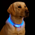 New LED Dog Collar USB Rechargeable 3 Mode Adjustable Glowing for Night Walking Pet Collar