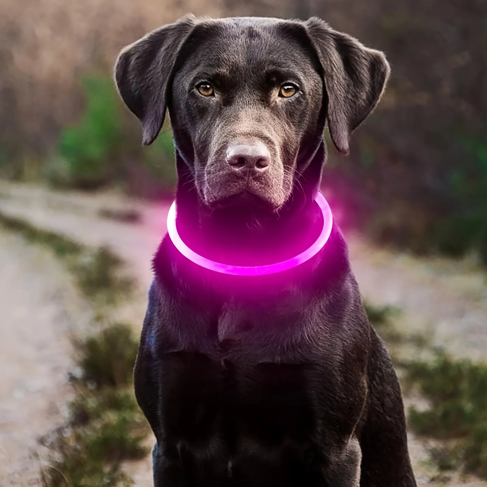 Pet Dog LED Light Collar Luminous Anti-Lost Dog Collar USB Rechargeable