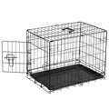 Single Door 30 Inch Folding Metal Wire with Plastic Leak-Proof Pan Tray Extra Large Pet Kennel for Indoor Outdoor