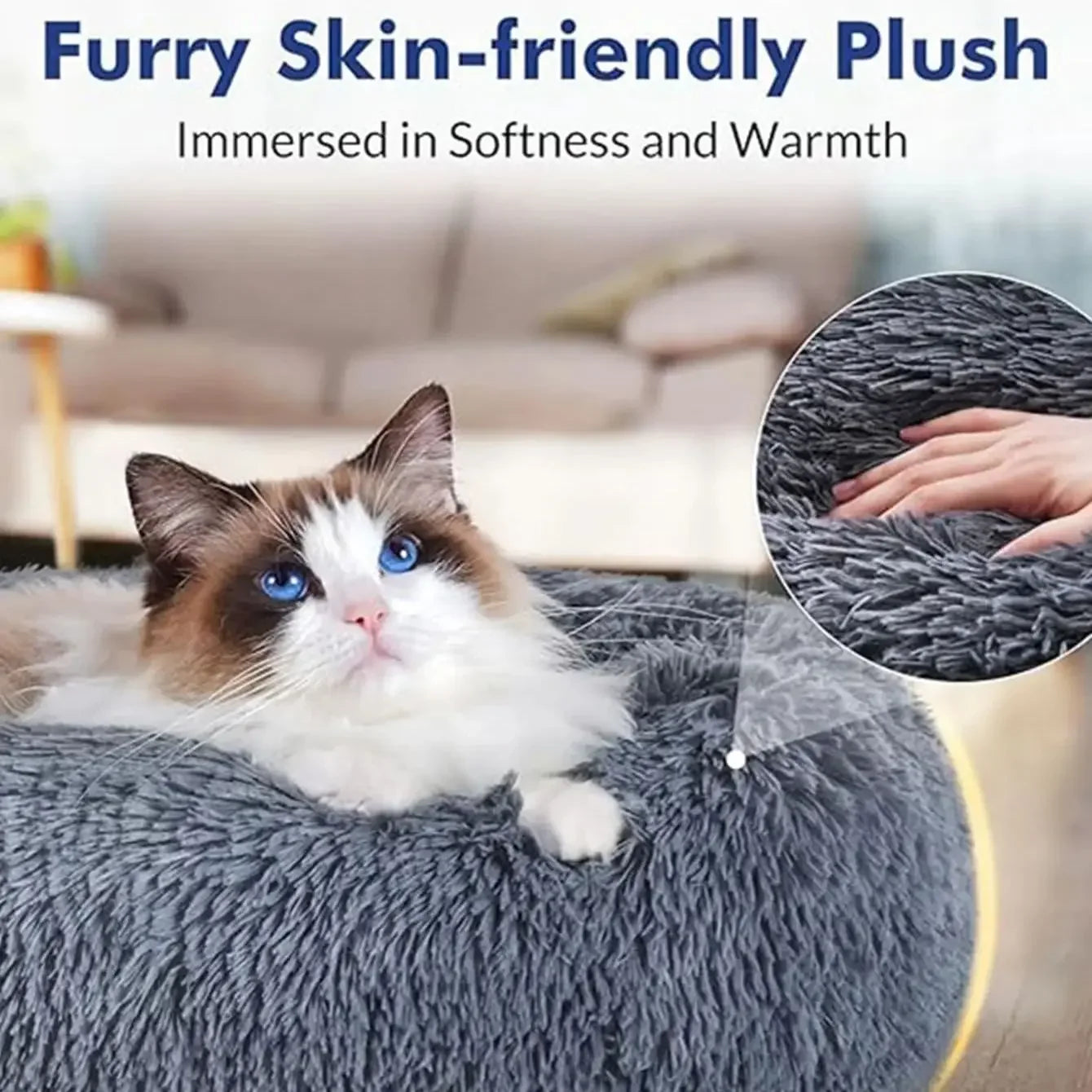 40-90cm 6 Sizes Round Pet Bed for Large Dog Bed Super Soft Cat Bed Plush Dog House