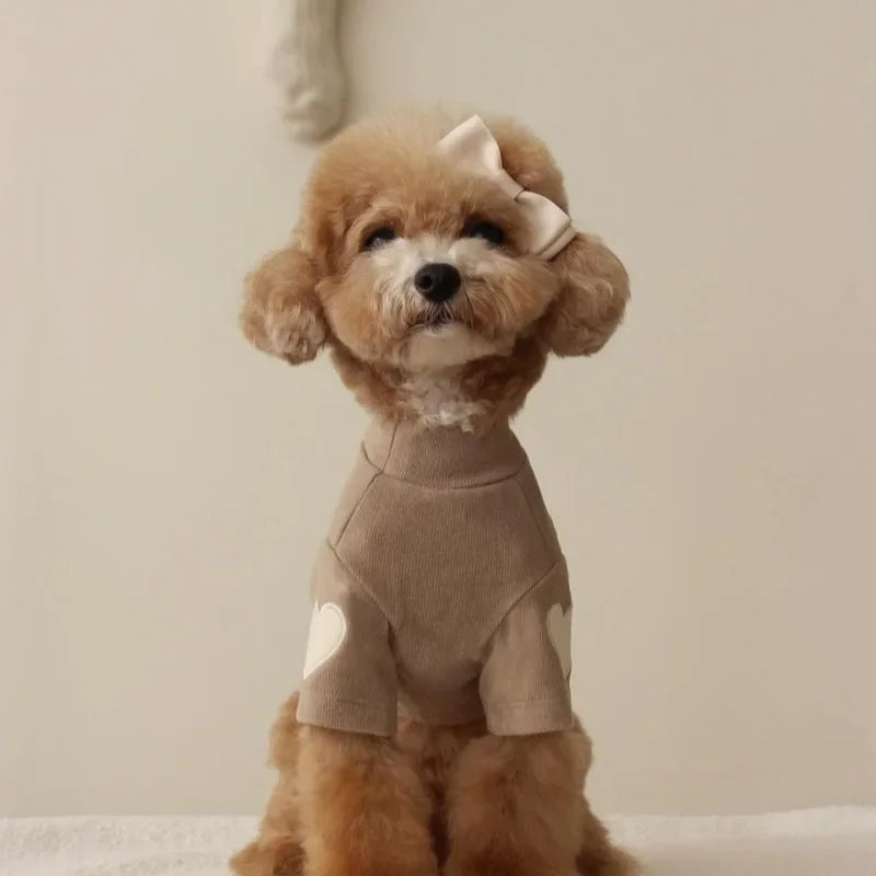 Love Winter Warm Pet Dog Clothes Hoodie Cat Pet Warm Clothes Designer Puppy Clothing