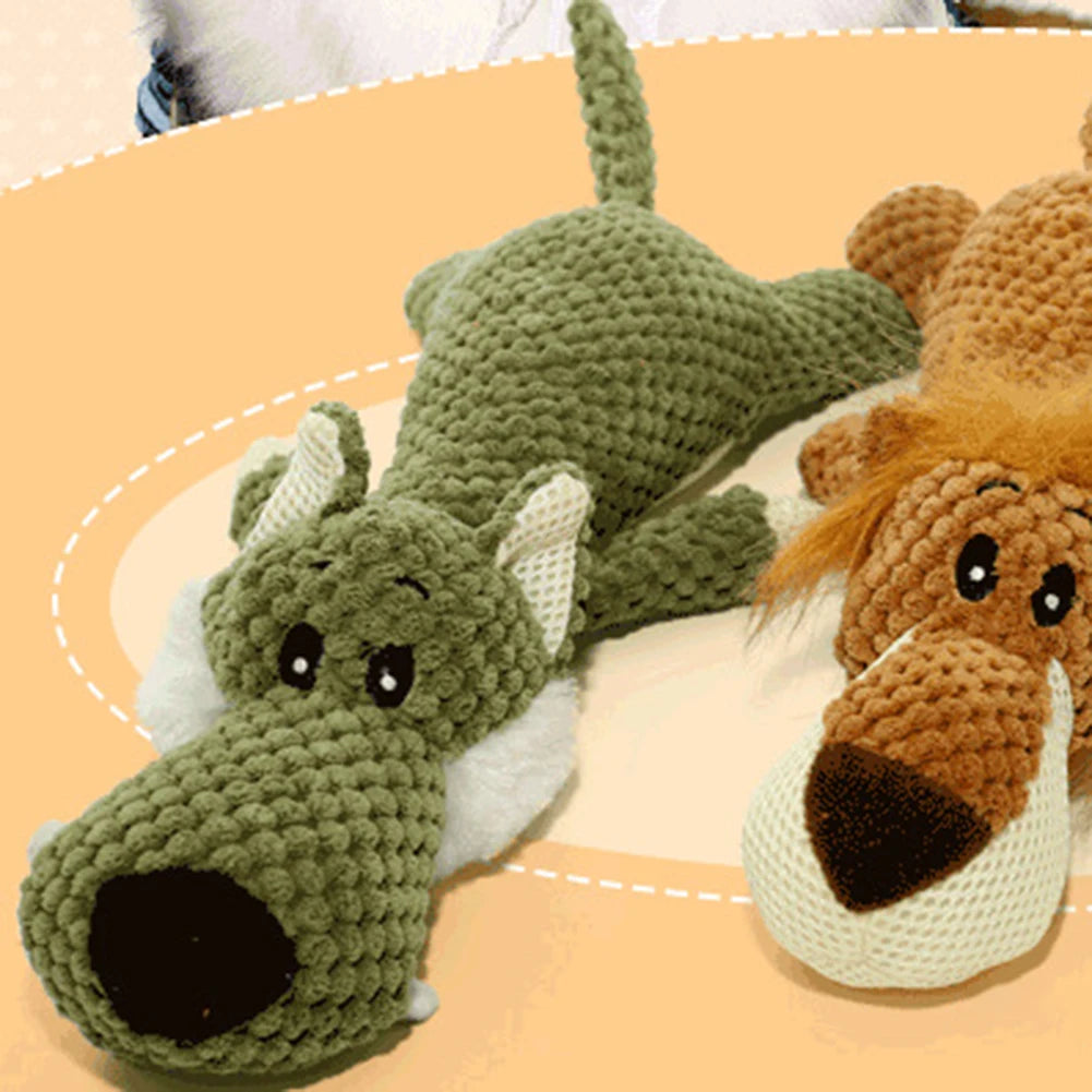 Pet Dog Toy Cute Plush Squeak Stuffed Toys Cartoon Puppy Dog Toy Puppy Teething Chewing