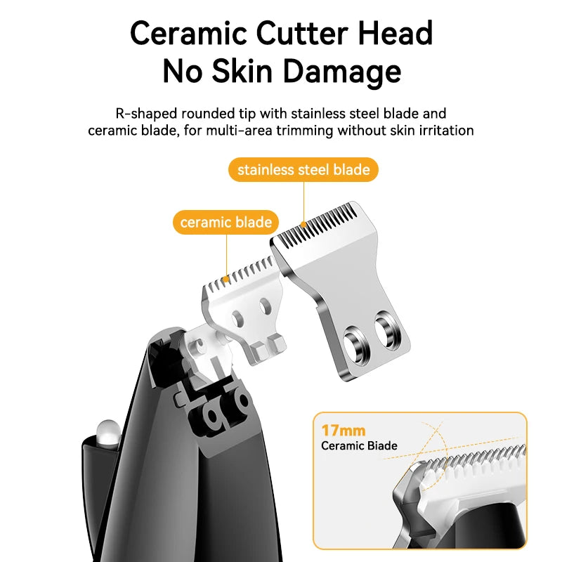 Electric Pet Clipper For Dog Cat Claw Hair Trimmer 2 Speeds Rechargeable