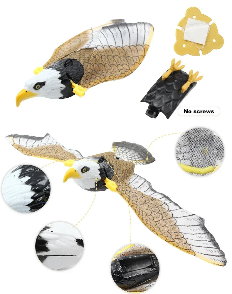 Simulation Bird Interactives Electric Hanging Flying Bird Cat Scratch Rope Pet Toys