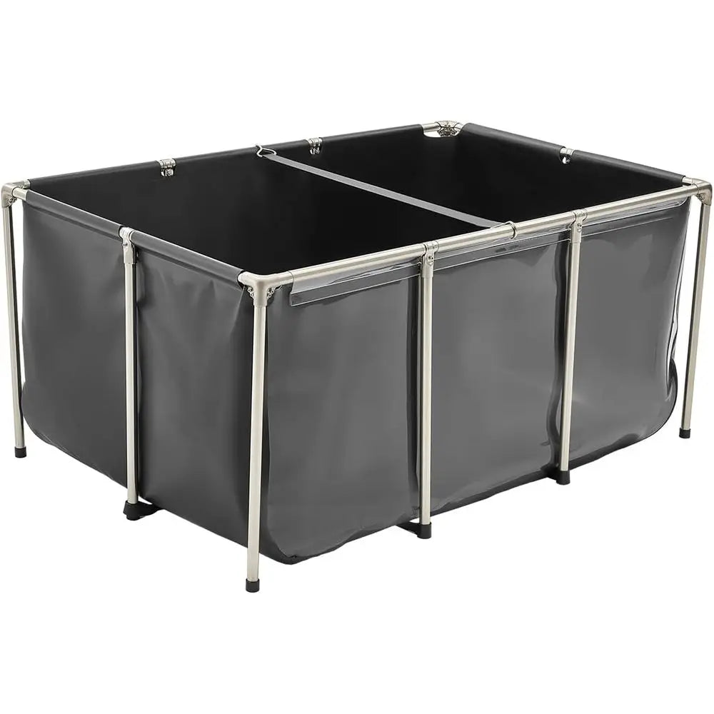 Above Ground 270 Gallon Fish Pond with Clear PVC Viewing Panel, Stainless Steel Equipment and Drain