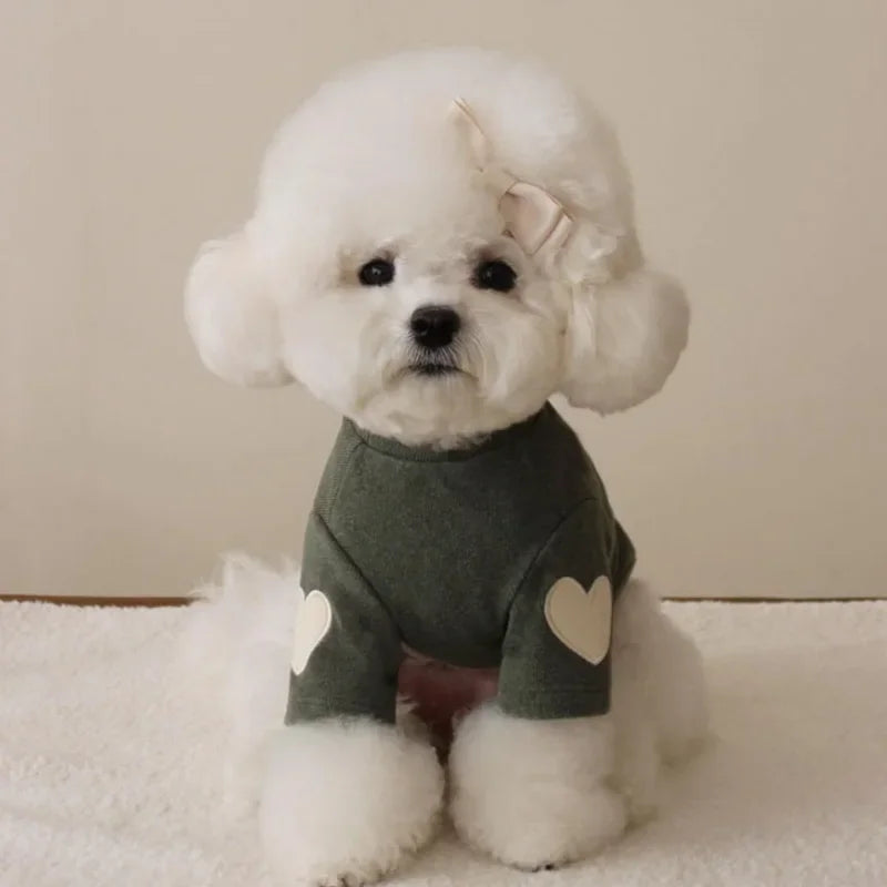 Love Winter Warm Pet Dog Clothes Hoodie Cat Pet Warm Clothes Designer Puppy Clothing