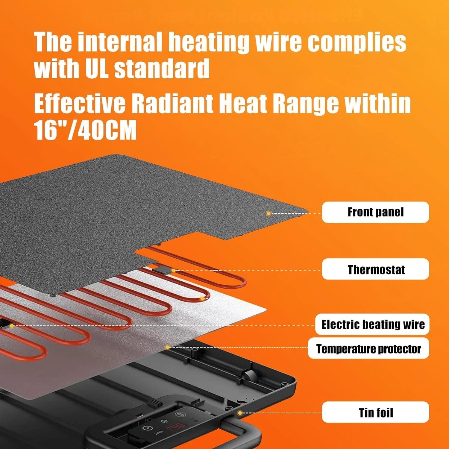 1PC Chicken Coop Heater Thermostatic Poultry Heating Panel Adjustable Temperature Winter Farm Universal Heater