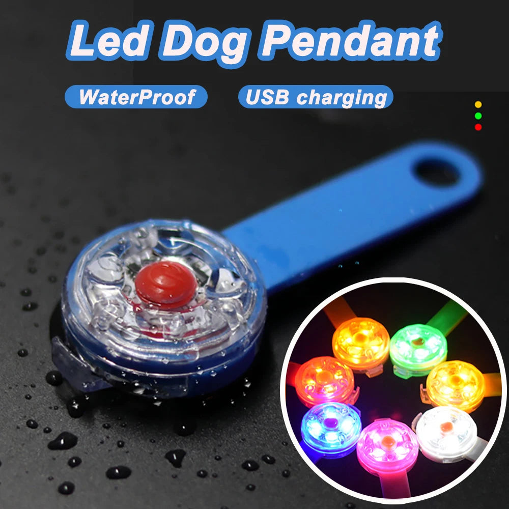 Collar Pendant Night Safety Cat Luminous Light IPX7 Waterproof Flashing Harness With Light