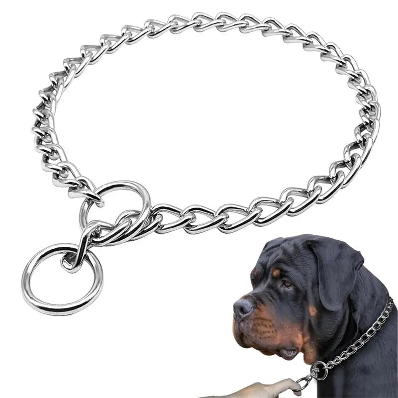 4 Size Stainless Steel Slip Chain Collar Dog Collar for Small Medium Large Dog Collar