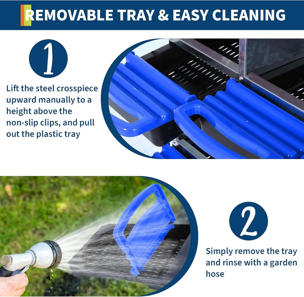 Heavy Duty Chicken Nesting Box Galvanized Steel Wall Mount or Stand Hen Laying Box Ventilated Easy Clean