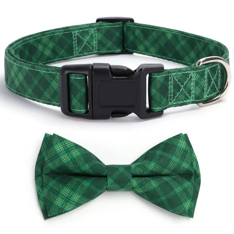 Pet Collar: Adjustable Plaid Bow Tie, Cute Soft for Dogs & Cats
