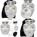 Medium Size Personalized Funeral Urn for Pets or Humans with Velvet Bag and Customization Options