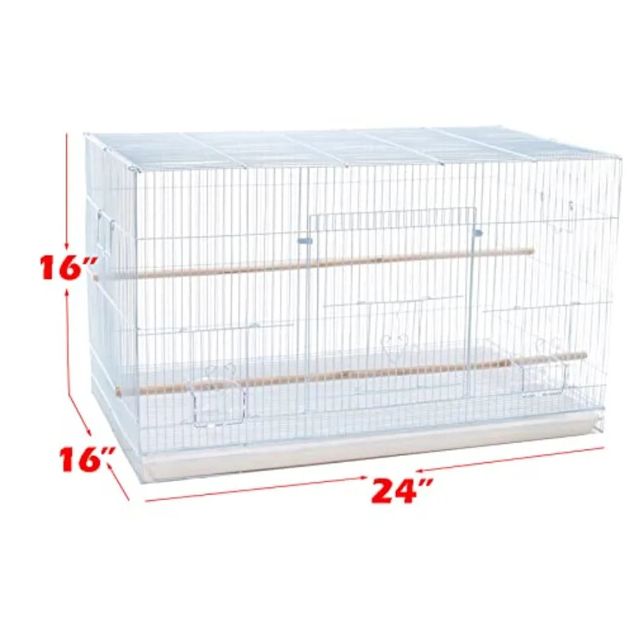 Lot of 6 Aviary Breeding Bird Finch Parakeet Finch Flight Breeder Cage 24 x 16 x 16H Metal Gray Strong Durable Design for Multi