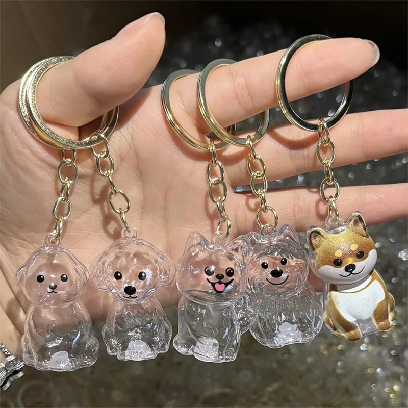 Clear Puppy Hair Memorial Keepsake Capsule Pet's Dog Fur Container DIY Pendant Keychain