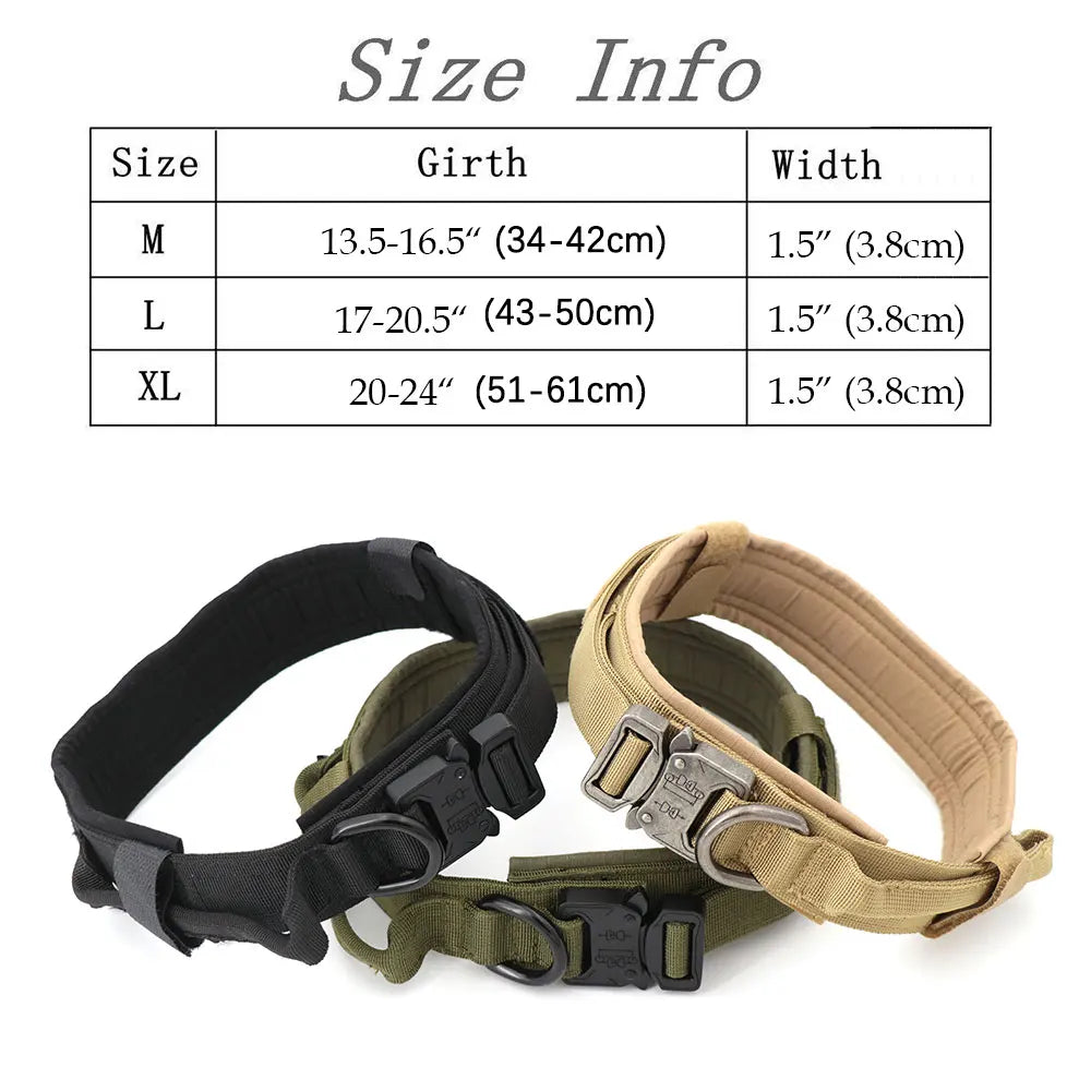 Dog Training Collar Adjustable Tactical Dog Collar And Leash Set Control Handle