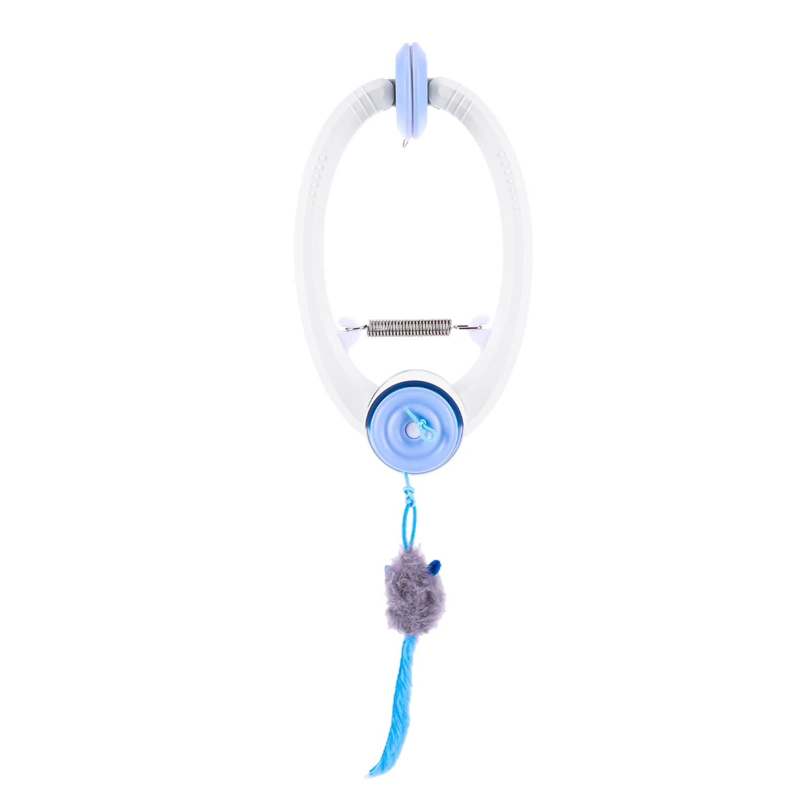 Door Hanging Automatic Retractable Kitten Toys with 3 Catnip Mice Self Play Hanging Door Cat Mouse