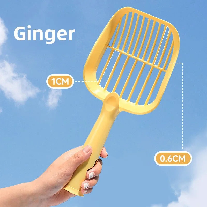 2-in-1 Long-Handle Cat Litter Scoop – Built-in Trash Bag, Sifting Design